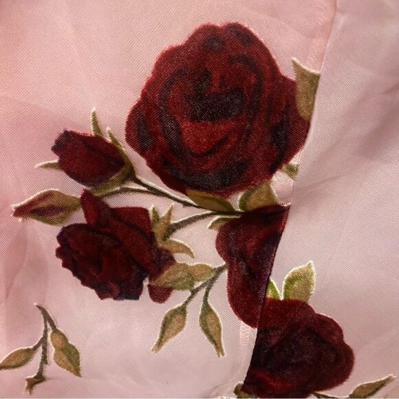 For Love And Lemons Velvet Halter Maxi Rose
Pink Floral Backless gown Revolve S - Picture 9 of 12